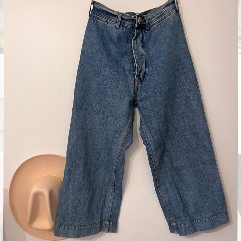 JESSE KAMM Cowboy Blue Japanese Denim Sailor Pants 6